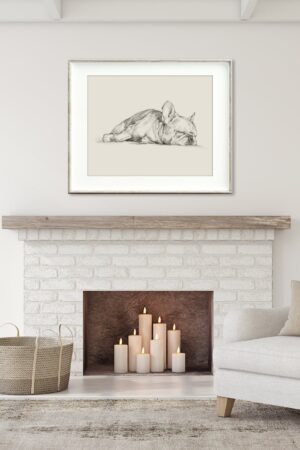 French Bulldog Art Print Minimalist Contour Drawing by Ethan Harper - Perfect Dog Lover Gift