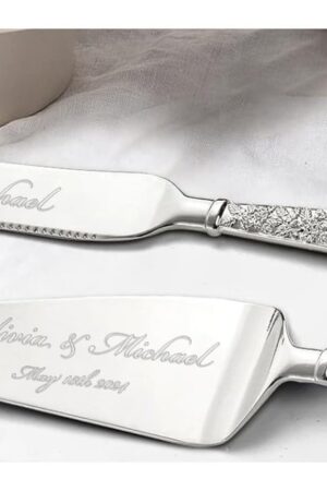 Personalized Wedding Cake Cutting Set Engrave Your Love Story on a Timeless Keepsake