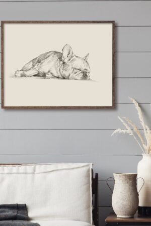 French Bulldog Art Print Minimalist Contour Drawing by Ethan Harper - Perfect Dog Lover Gift