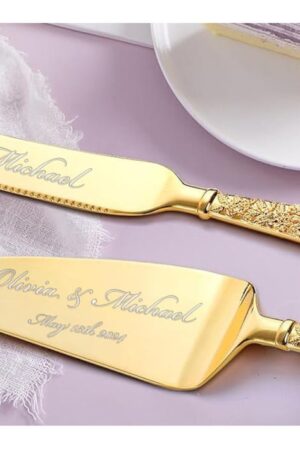 Personalized Wedding Cake Cutting Set Engrave Your Love Story on a Timeless Keepsake