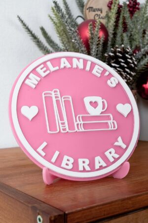 Personalized Acrylic Bookshelf Sign Elevate Your Book Nook with Custom Home Decor