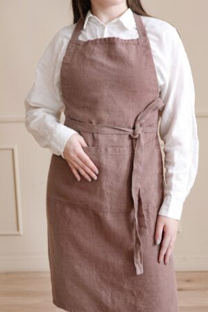 Premium Linen Apron Your Versatile Companion for Kitchen, Garden, and Workshop