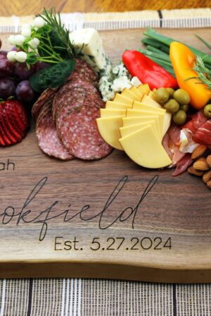 Personalized Extra Large Charcuterie Board Engrave Your Memories on a Live Edge Walnut Masterpiece