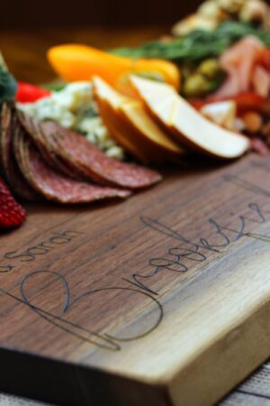 Personalized Extra Large Charcuterie Board Engrave Your Memories on a Live Edge Walnut Masterpiece