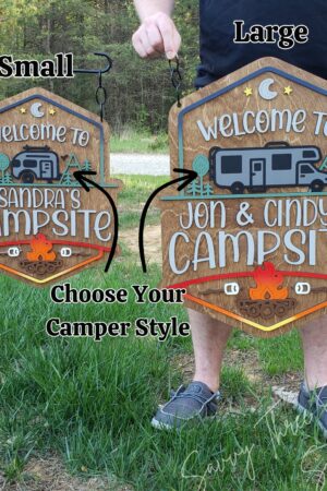 Personalized Camping Sign Welcome to Your Campsite Oasis