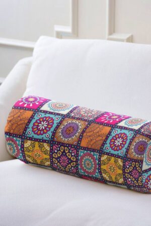 Vibrant Ethnic Bolster Mandala Magic for Comfort and Style