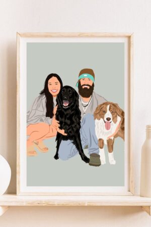 Personalized Family Portrait Capture Your Cherished Moments with a Custom Illustration