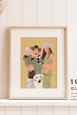 Personalized Family Portrait Capture Your Cherished Moments with a Custom Illustration