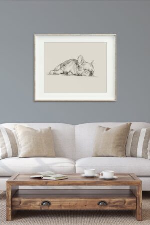 French Bulldog Art Print Minimalist Contour Drawing by Ethan Harper - Perfect Dog Lover Gift