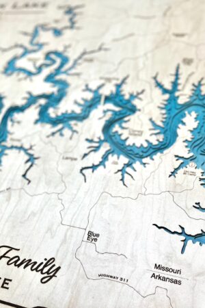 Engraved Lake Map Capture Your Waterfront Memories in Wood