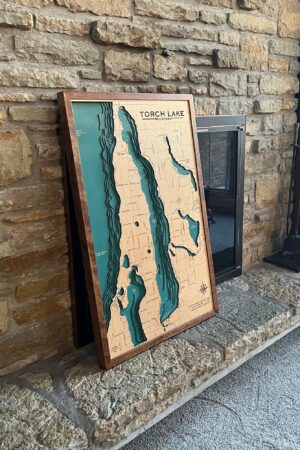 Engraved Lake Map Capture Your Waterfront Memories in Wood