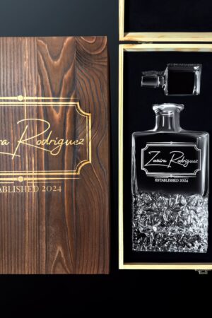 Personalized Whiskey Decanter Set Premium Engraved Groomsmen Gifts with Complimentary Gift Boxes