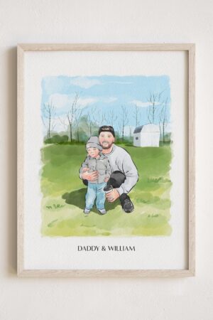 Personalized Watercolor Masterpiece Capture Cherished Memories with a Custom Portrait