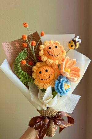 Handmade Crochet Flowers Bouquet A Unique Gift for Her