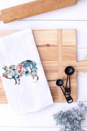 Pig Flour Sack Kitchen Tea Towel Farmhouse Charm for Your Kitchen