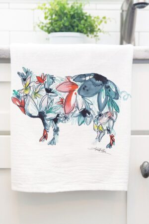 Pig Flour Sack Kitchen Tea Towel Farmhouse Charm for Your Kitchen