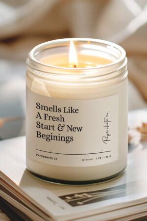 A New Chapter Begins Fresh Start Candle for Transitions, Breakups, and New Beginnings