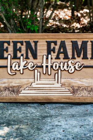 Personalized 3D Wooden Lake House Nautical Decor Create a Unique Lakeside Haven