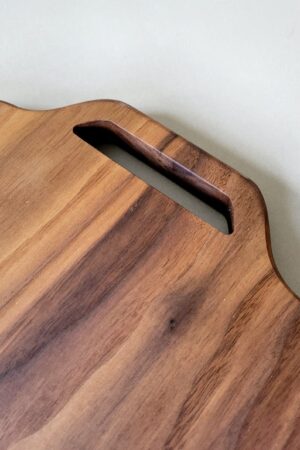 Black Walnut Charcuterie Board Double Cut Out Handle Paddle Board for Sophisticated Entertaining