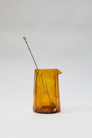 Handcrafted Amber Cocktail Mixing Glass Elevate Your Home Bar with Style and Precision