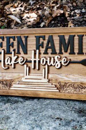 Personalized 3D Wooden Lake House Nautical Decor Create a Unique Lakeside Haven