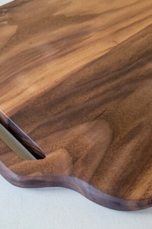 Black Walnut Charcuterie Board Double Cut Out Handle Paddle Board for Sophisticated Entertaining