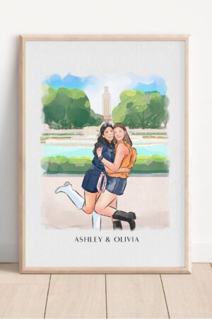 Personalized Watercolor Masterpiece Capture Cherished Memories with a Custom Portrait