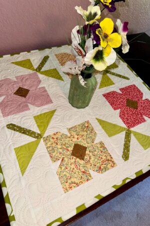 Exquisitely Crafted Floral Garden Quilted Table Topper A Touch of Nature for Your Home