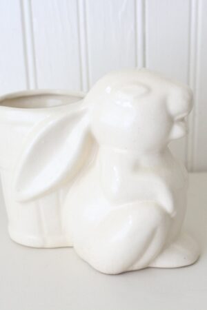 Vintage Uhl Pottery Bunny Rabbit Planter Mid-Century Charm for Your Indoor Oasis