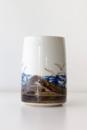 Vintage Otagiri Flock of Flying Seagulls Pottery Mug A Coastal Masterpiece for Your Morning Brew