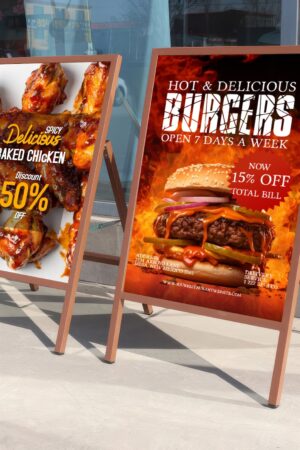 Premium A-Frame Sign Stands Double-Sided Pavement Displays for Enhanced Visibility