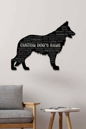 Custom German Shepherd Dog Traits Metal Wall Art with LED Light Illuminate Your Dog's Personality