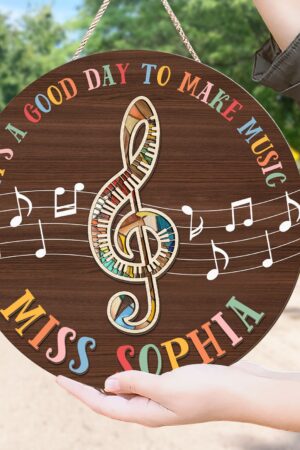 Personalized Music Teacher Door Sign A Melody of Inspiration for Your Classroom