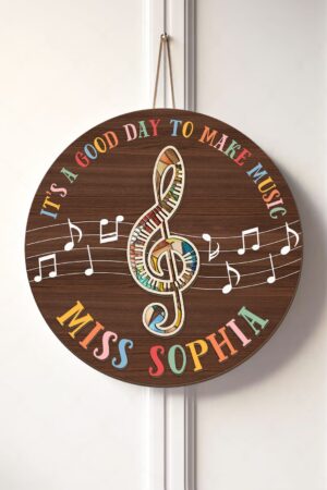 Personalized Music Teacher Door Sign A Melody of Inspiration for Your Classroom