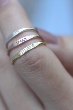 Personalized Delicate Name Ring A Cherished Keepsake for Bridesmaids, Mothers, and Loved Ones