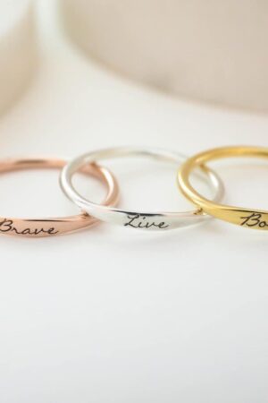 Personalized Delicate Name Ring A Cherished Keepsake for Bridesmaids, Mothers, and Loved Ones