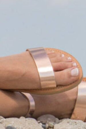 Handmade Greek Leather Sandals Aphrodite - Rose Gold