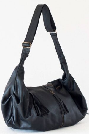 Captivating Black Leather Crossbody The Kallia Bag for Effortless Style and Functionality