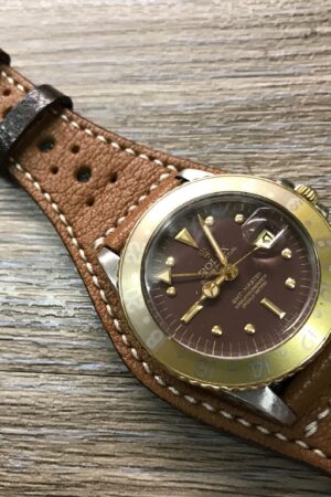 Handmade Leather Watch Band Elevate Your Timepiece with a Brogue Patterned Cuff