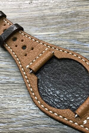 Handmade Leather Watch Band Elevate Your Timepiece with a Brogue Patterned Cuff