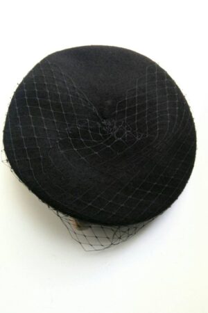 Timeless Parisian Elegance Black Veiled Beret, Embracing the Allure of the 1940s