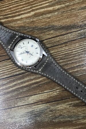 Vintage Brown Leather Watch Band Full Bund Strap for a Timeless Look