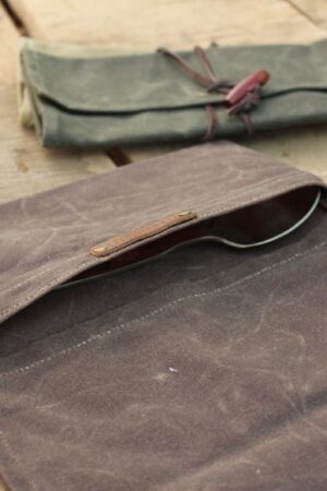 Adventure-Ready Waxed Canvas Roll-Up Pouch Keep Your Essentials Close