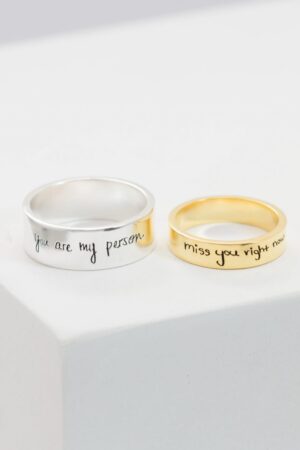 Engrave Your Cherished Memories Personalized Handwriting Ring for Eternal Bonds