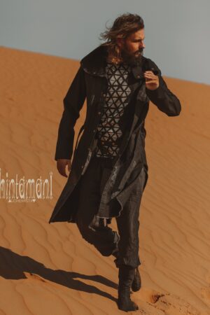 Tribal Tapestry Coat Embroidered Boho Cardigan for Men