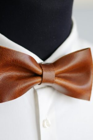 Personalized Leather Bow Tie A Timeless Gift for the Distinguished Gentleman