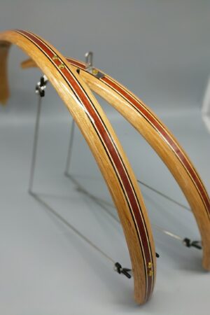 Woody's Cherry Compound Curve Fenders with Bloodwood Stripe Protect Your Ride in Style