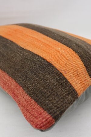 Striking Orange Kilim Pillow Covers Add a Touch of Turkish Charm to Your Home