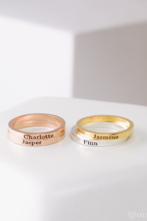 Personalized Stacking Ring Create a Unique Statement with Your Custom Message