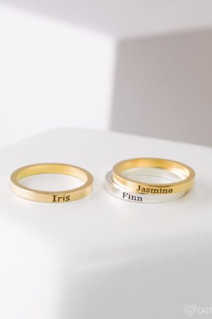 Personalized Stacking Ring Create a Unique Statement with Your Custom Message